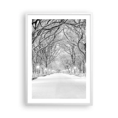 Affiche dans un cadre blanc - Poster - Les quatres saisons – l’hiver - 50x70 cm