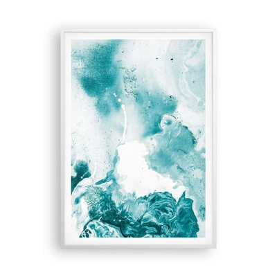 Affiche dans un cadre blanc - Poster - Marécage bleu - 70x100 cm