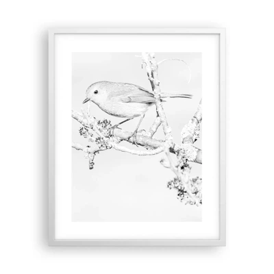 Affiche dans un cadre blanc - Poster - Matin d'hiver - 40x50 cm