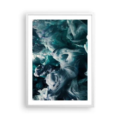 Affiche dans un cadre blanc - Poster - Mouvement des couleurs - 50x70 cm