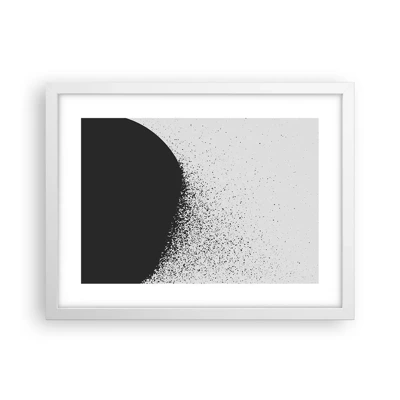 Affiche dans un cadre blanc - Poster - Mouvement des molécules - 40x30 cm