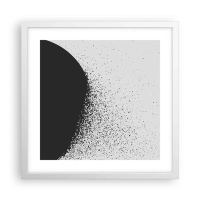 Affiche dans un cadre blanc - Poster - Mouvement des molécules - 40x40 cm