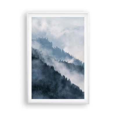 Affiche dans un cadre blanc - Poster - Mysticisme des montagnes - 61x91 cm