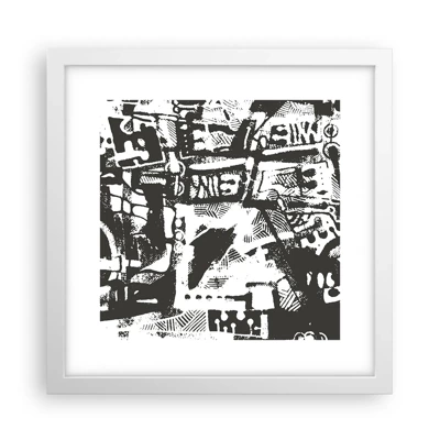 Affiche dans un cadre blanc - Poster - Ordre ou chaos? - 30x30 cm