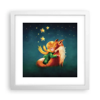 Affiche dans un cadre blanc - Poster - Petit Prince - 30x30 cm