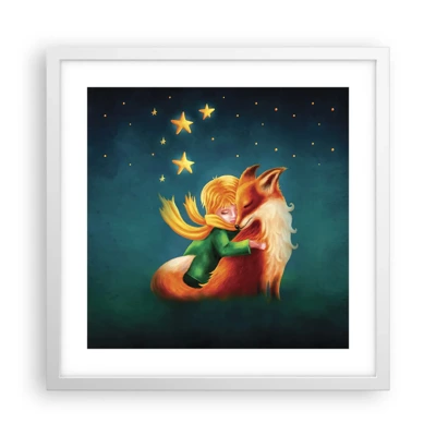 Affiche dans un cadre blanc - Poster - Petit Prince - 40x40 cm