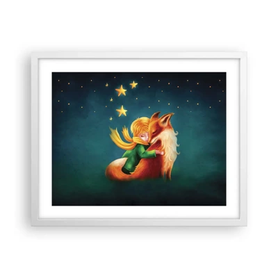 Affiche dans un cadre blanc - Poster - Petit Prince - 50x40 cm