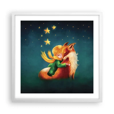 Affiche dans un cadre blanc - Poster - Petit Prince - 50x50 cm