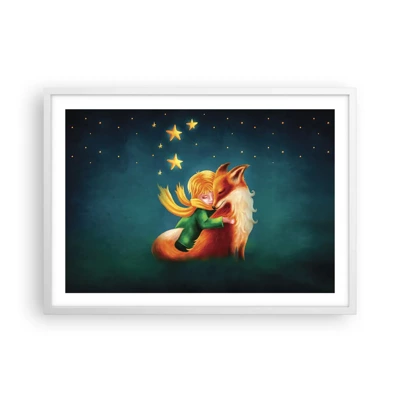 Affiche dans un cadre blanc - Poster - Petit Prince - 70x50 cm