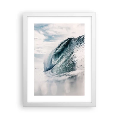 Affiche dans un cadre blanc - Poster - Pic d'eau - 30x40 cm