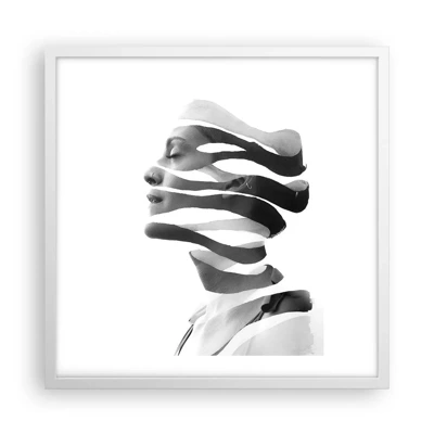 Affiche dans un cadre blanc - Poster - Portrait surréaliste - 50x50 cm