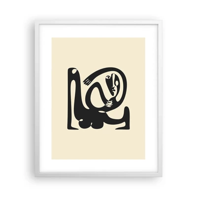 Affiche dans un cadre blanc - Poster - Presque du Picasso - 40x50 cm