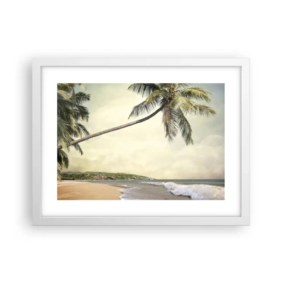 Affiche dans un cadre blanc - Poster - Rêve tropical - 40x30 cm