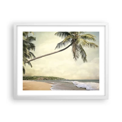 Affiche dans un cadre blanc - Poster - Rêve tropical - 50x40 cm