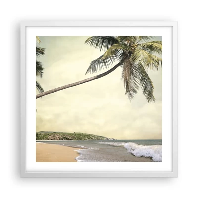 Affiche dans un cadre blanc - Poster - Rêve tropical - 50x50 cm