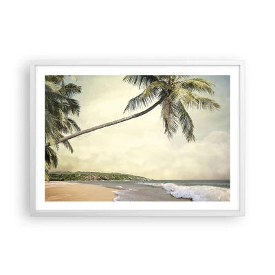 Affiche dans un cadre blanc - Poster - Rêve tropical - 70x50 cm