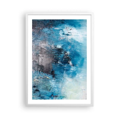 Affiche dans un cadre blanc - Poster - Rhapsodie en bleu - 50x70 cm
