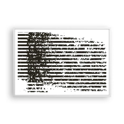 Affiche dans un cadre blanc - Poster - Rythme et bruissement - 100x70 cm