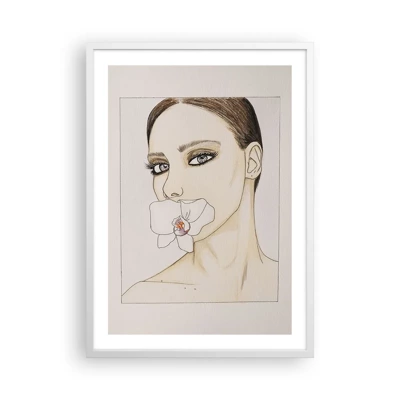 Affiche dans un cadre blanc - Poster - Symbole de l'élégance et de la beauté - 50x70 cm
