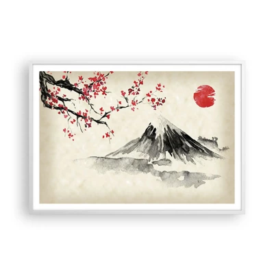 Affiche dans un cadre blanc - Poster - Tomber amoureux du Japon - 100x70 cm