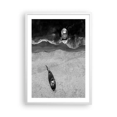 Affiche dans un cadre blanc - Poster - Toujours sur le rivage… - 50x70 cm