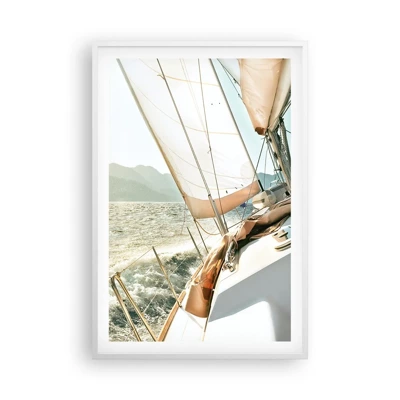 Affiche dans un cadre blanc - Poster - Toutes voiles dehors - 61x91 cm