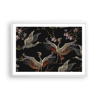 Affiche dans un cadre blanc - Poster - Un oiseau de conte de fées - 70x50 cm