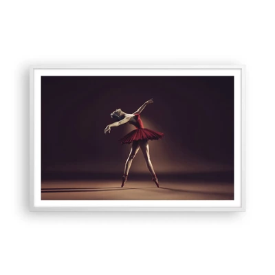 Affiche dans un cadre blanc - Poster - Une danseuse étoile - 91x61 cm