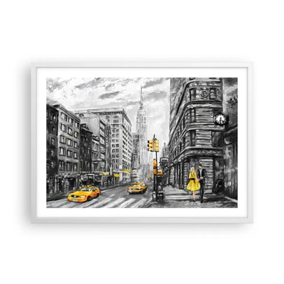 Affiche dans un cadre blanc - Poster - Une histoire new-yorkaise - 70x50 cm
