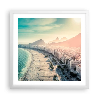 Affiche dans un cadre blanc - Poster - Vacances éternelles à Rio - 50x50 cm