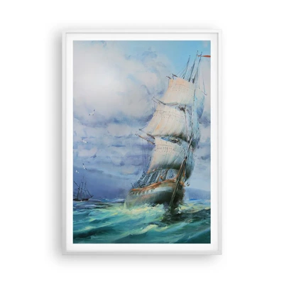 Affiche dans un cadre blanc - Poster - Vents favorables - 70x100 cm