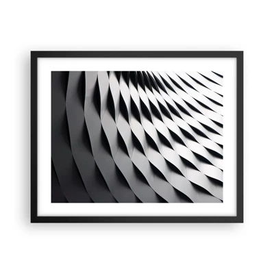 Affiche dans un cadre noir - Poster - A la surface des vagues - 50x40 cm