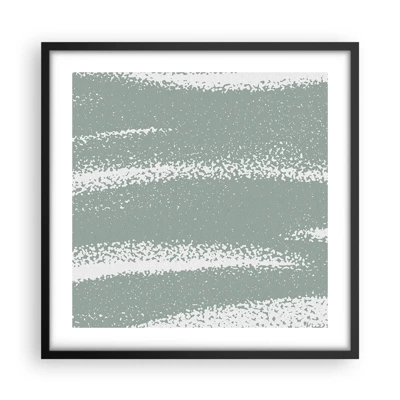 Affiche dans un cadre noir - Poster - Abstraction dans un climat hivernal - 50x50 cm