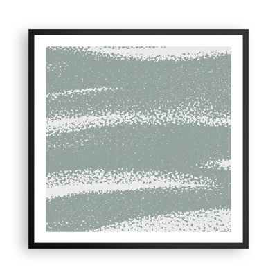 Affiche dans un cadre noir - Poster - Abstraction dans un climat hivernal - 60x60 cm