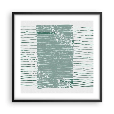 Affiche dans un cadre noir - Poster - Abstraction de la mer - 50x50 cm