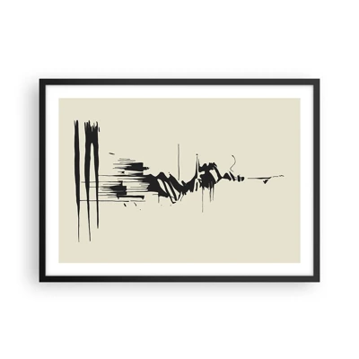 Affiche dans un cadre noir - Poster - Abstraction hâtive - 70x50 cm