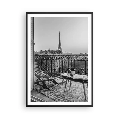 Affiche dans un cadre noir - Poster - Après-midi parisien - 70x100 cm