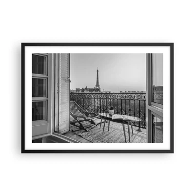 Affiche dans un cadre noir - Poster - Après-midi parisien - 70x50 cm