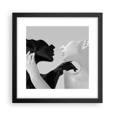 Affiche dans un cadre noir - Poster - Attraction - désir - 30x30 cm