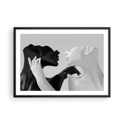 Affiche dans un cadre noir - Poster - Attraction - désir - 70x50 cm