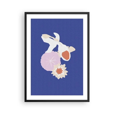 Affiche dans un cadre noir - Poster - Composition de fleurs et de bourgeons - 50x70 cm