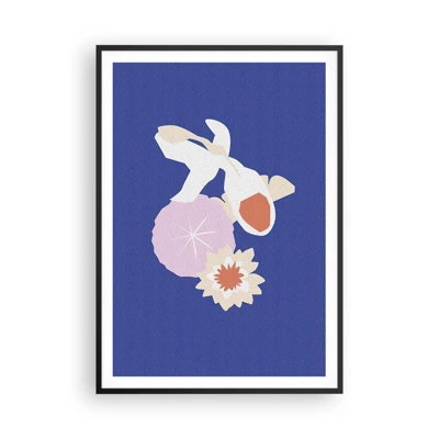 Affiche dans un cadre noir - Poster - Composition de fleurs et de bourgeons - 70x100 cm