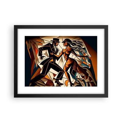 Affiche dans un cadre noir - Poster - Danse de passion et de volupté - 40x30 cm