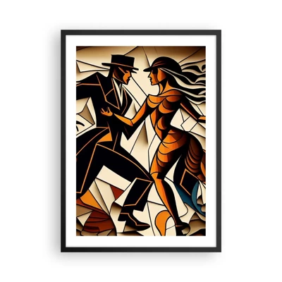 Affiche dans un cadre noir - Poster - Danse de passion et de volupté - 50x70 cm