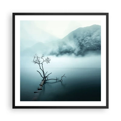 Affiche dans un cadre noir - Poster - D'eau et de brouillard - 60x60 cm