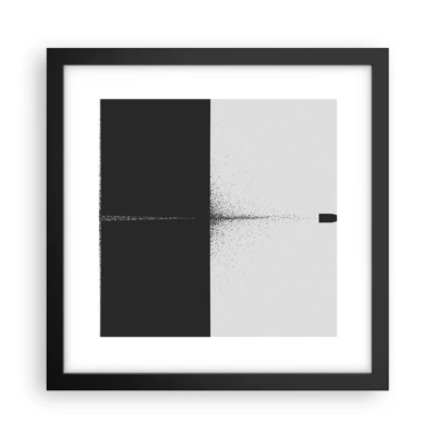 Affiche dans un cadre noir - Poster - Droit au but - 30x30 cm