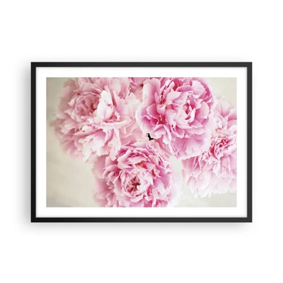 Affiche dans un cadre noir - Poster - En glamour rose - 70x50 cm