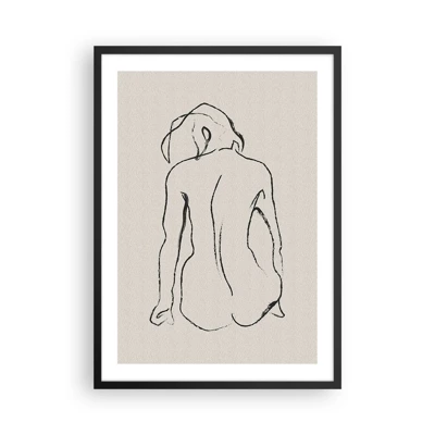 Affiche dans un cadre noir - Poster - Femme nue - 50x70 cm