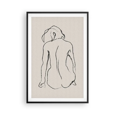 Affiche dans un cadre noir - Poster - Femme nue - 61x91 cm