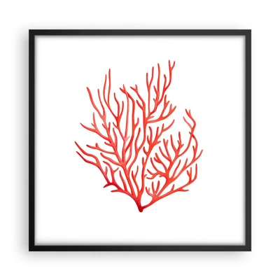 Affiche dans un cadre noir - Poster - Filigrane de corail - 50x50 cm